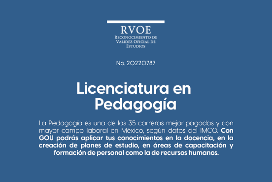 Licenciatura en Pedagogía