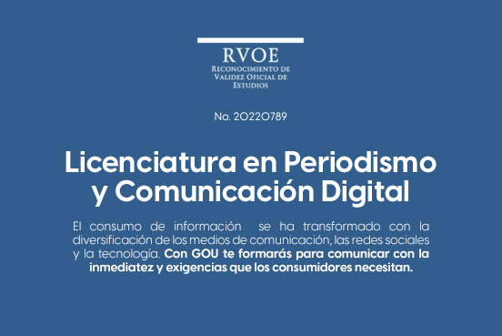 Licenciatura en Periodismo y Comunicación Digital