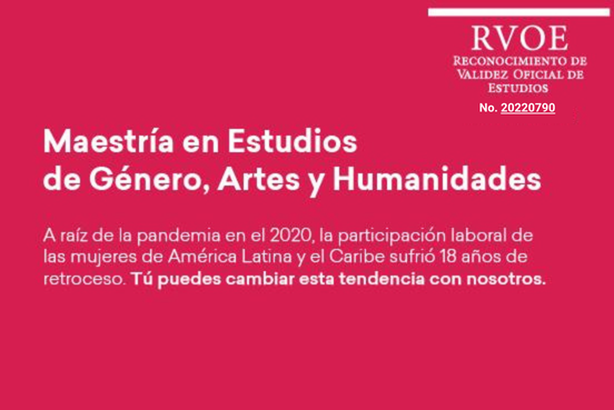 Maestría en estudios de género, artes y humanidades